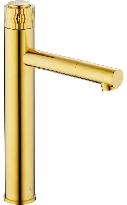 Mexen DIAMOND - Magas mosdócsaptelep, arany, 71510-50