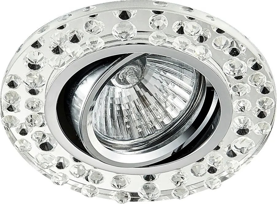 PREZENT 71068 Crystals Kristály Spot Lámpa Króm, Tükör, Átlátszó GU10 IP20
