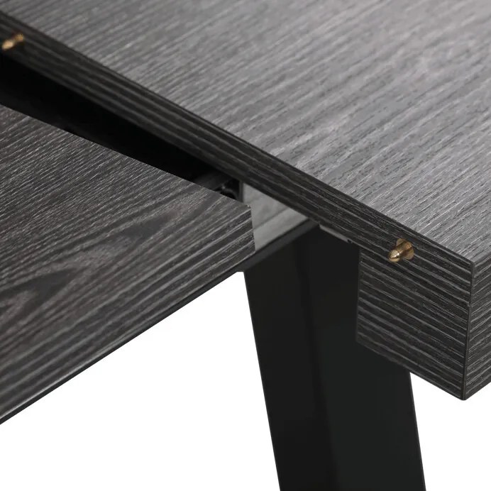Bővíthető Étkezőasztal 160–240×90 cm, Laminált Szürke Tölgy. GREY