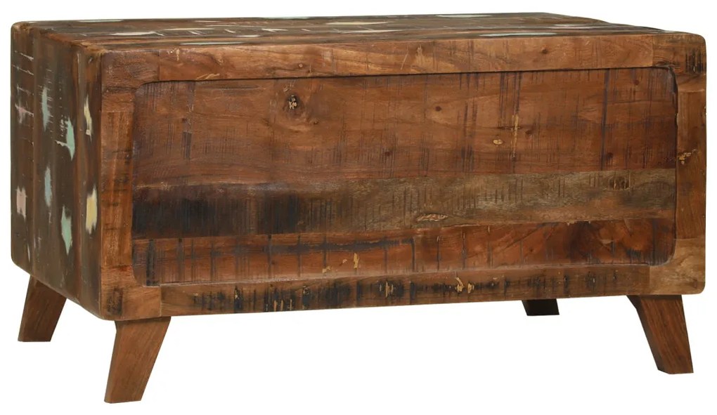 Dohányzóasztal Többszínű 80x54x45 cm Tömör fa újrahasznosított