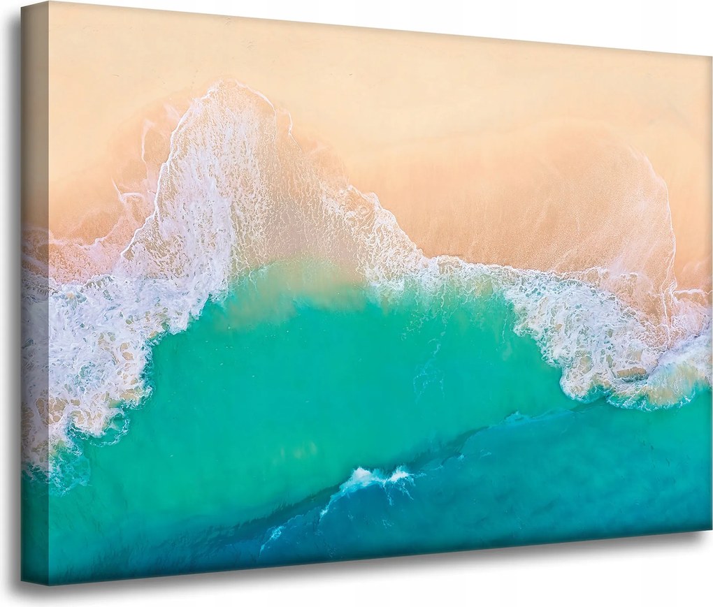 Vászonkép Hullámok Vízpart Homok 70x50 cm Ideális ajándék