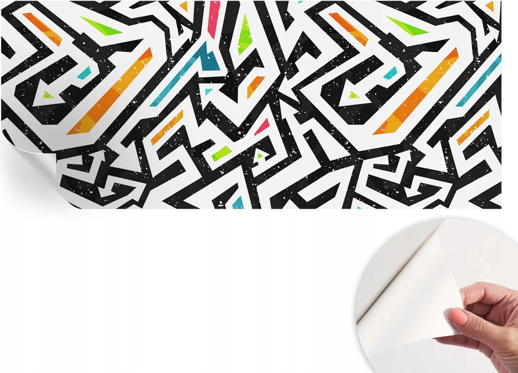 Öntapadós fotótapéta Egyszerű összeszerelés Absztrakt mozaik 250x104 cm