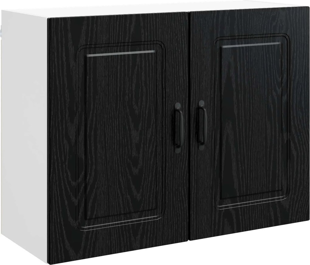 vidaXL Konyhaszekrény Kalmar Fekete tölgy 80 x 31 x 60 cm Faanyag