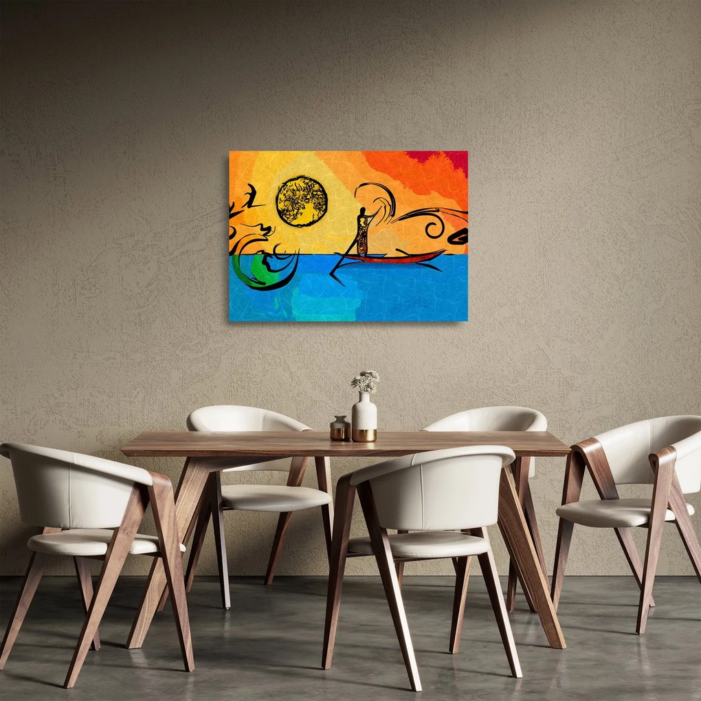 Egy ősi festmény képe (üvegen) (70x50 cm)