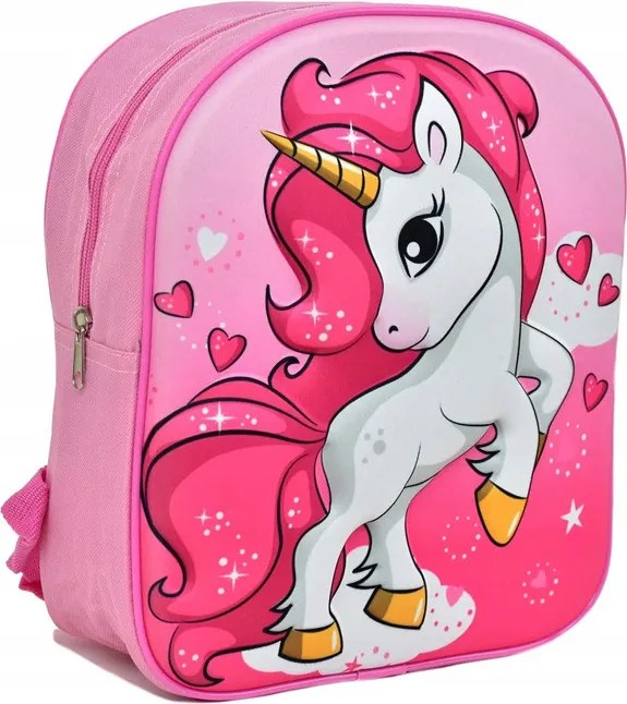 Unikornis Pink Fantasy 3D hátizsák, táska 30 cm