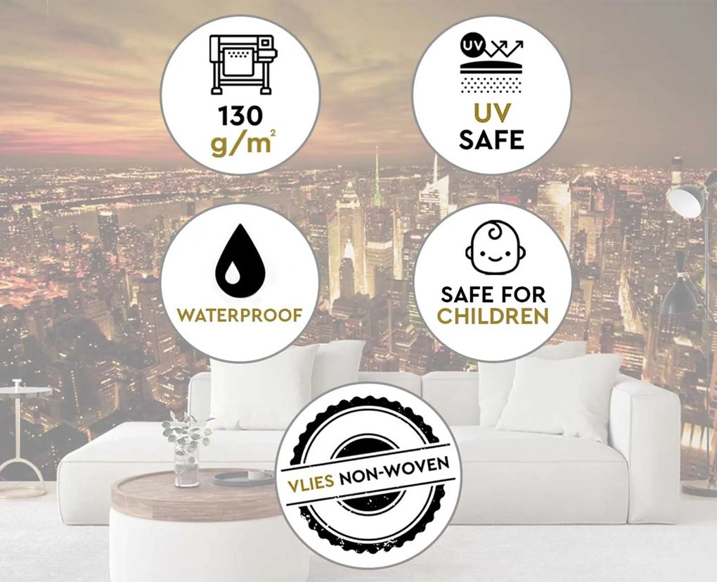 Gario Fotótapéta Midnight manhattan Anyag: Vlies, Méret: 350 x 245 cm