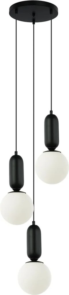 Italux modern függeszték aldeva fehér fekete itxpnd-02340-3s-bk