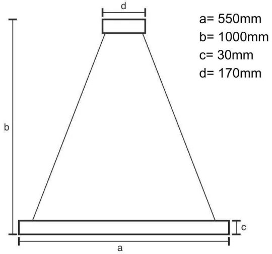 LED állítható fényerejű csillár kábellel LED/70W/230V 3000-6500K fehér + DO