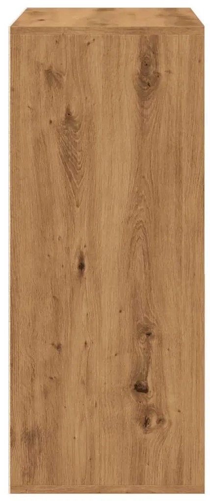 kézműves tölgy színű szerelt fa cipősszekrény 60 x 35 x 84 cm