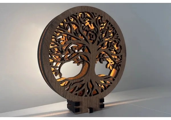 Li-Go 23577/DUB2 - LED dimmelhető asztali dekoráció LED/12W/230V 20x22 cm tölgy