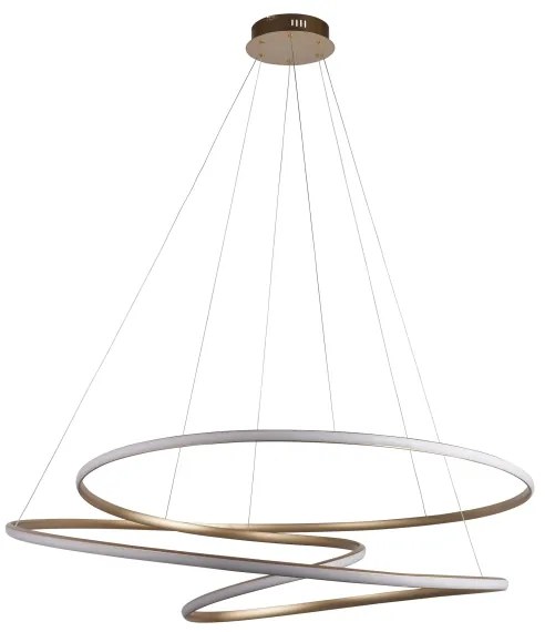 Endon 97645 - LED fényerőszabályozható csillár sodronyon TWIRL LED/131W/230V 3000K arany