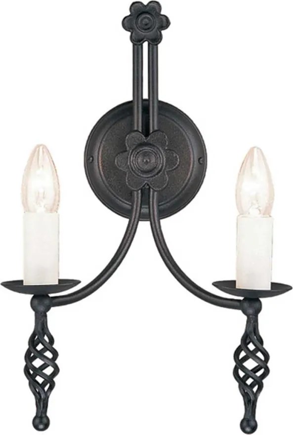 Elstead Lighting BELFRY BY2-BLACK Fali lámpa 2x60W/E14
