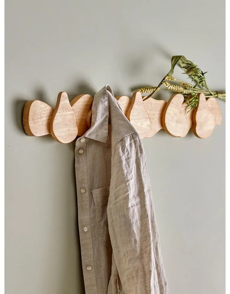 Natúr színű kaucsukfa fali fogas Ross – Bloomingville