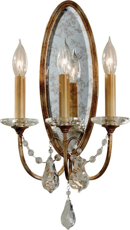 ELSTEAD FE-VALENTINA-W3 VALENTINA Kristály Fali Lámpa Antik bronz E14 IP20