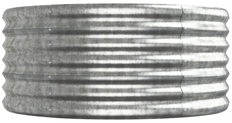 ezüstszínű porszórt acél kerti magaságyás 512x80x36 cm