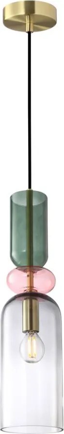 ITALUX PND-37462D-MC-GD MANSO Modern Függesztett Lámpa Piros, Kék, Arany E14 IP20