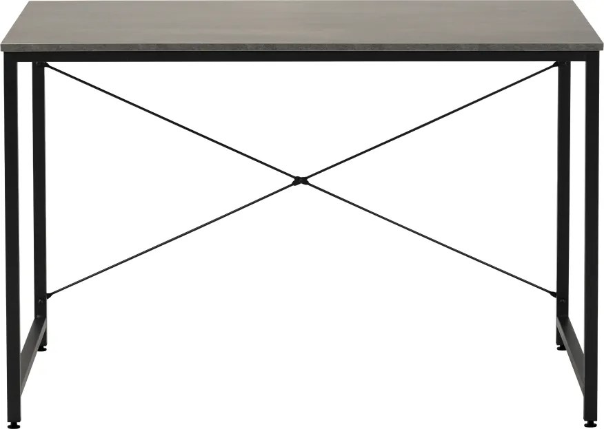 Íróasztal, beton/fekete, 120x60 cm, MELLORA