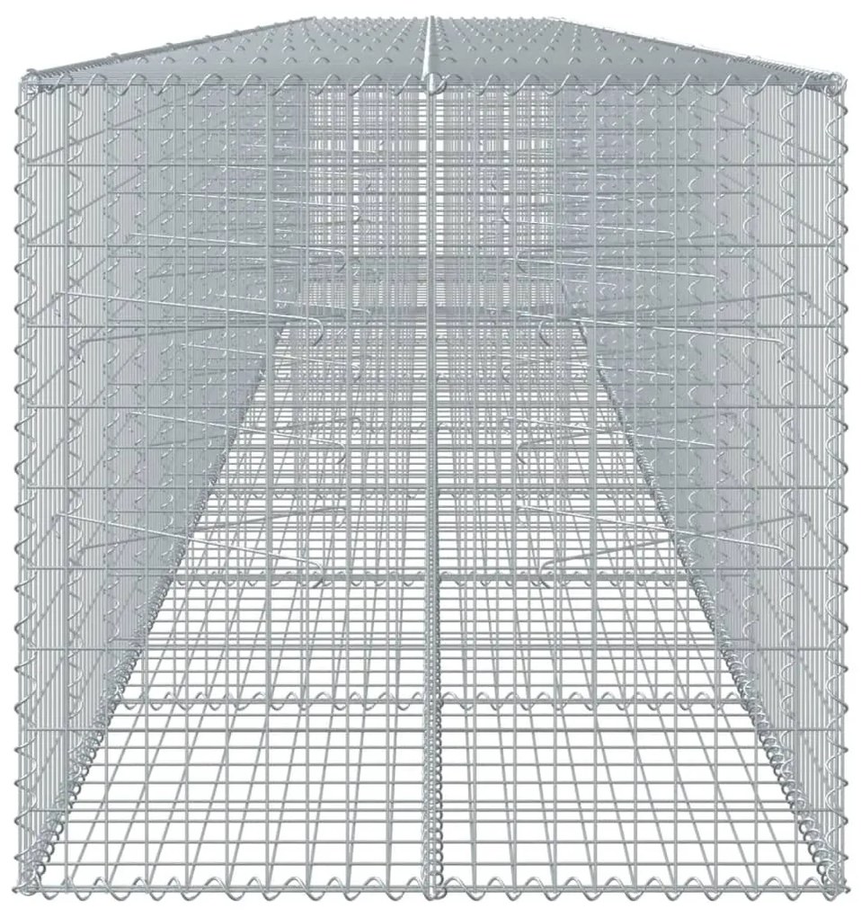 horganyzott vas gabion kosár fedéllel 900 x 100 x 100 cm