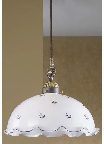 Kolarz 731.30.25 - Csillár zsinóron NONNA 1xE27/75W/230V kék