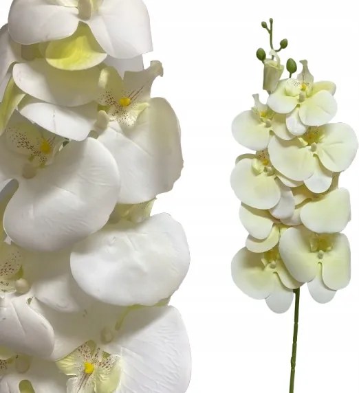 Szilikon virág mű orchidea 97 cm gumi szilikon nagy 9 szirmú