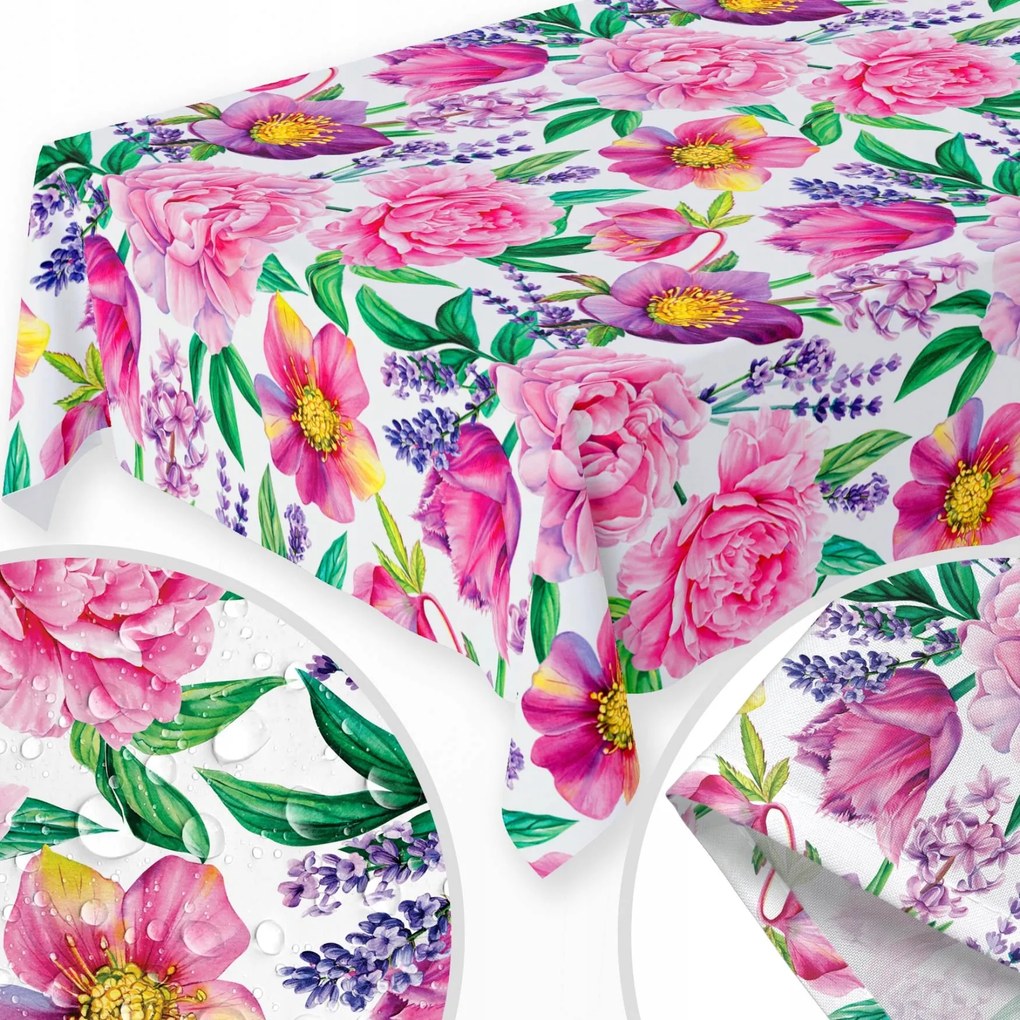 Abrosz Folttaszító 140x180 Sima Asztalra Tavaszi Minta Virágok Színes 806