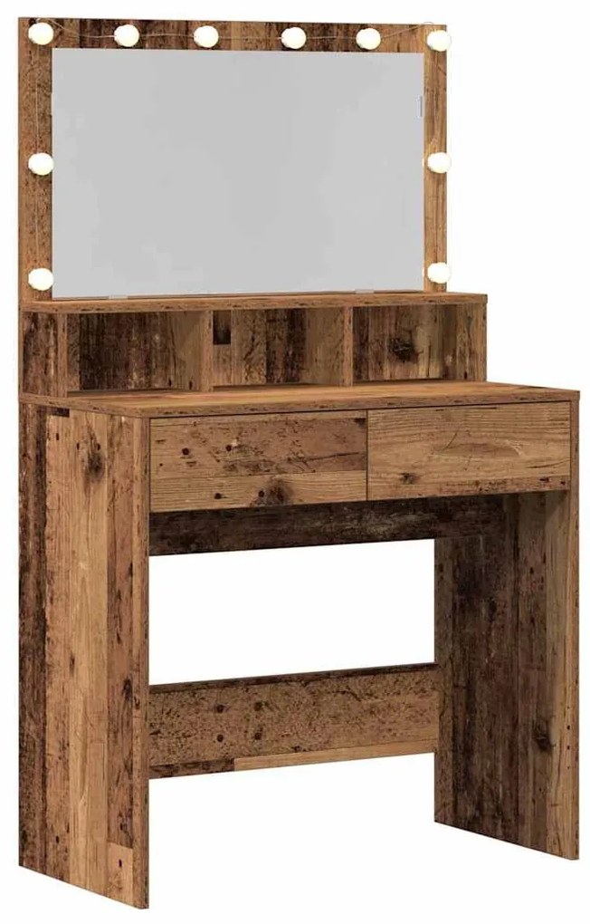 Öltözködőasztal fiókkal Régi fa 80 x 41 x 134,5 cm Faanyag