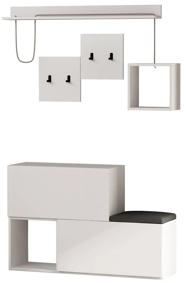 Design előszobafal szett Callia fehér
