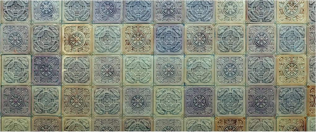 Divatos 3D Fali Tapéta Geometrikus Csempe 250x104 Ragasztóval