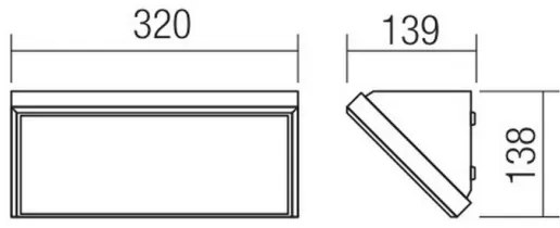 Redo 90160 - LED Kültéri fali lámpa MAKO 1xLED/21W/230V IP65