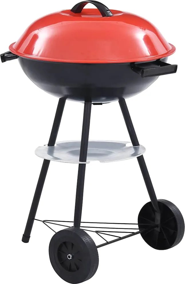 vidaXL hordozható XXL faszenes gömbgrill kerekekkel 44 cm
