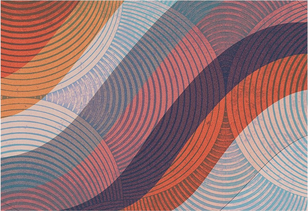 Dekoratív Fotótapéta Hálószobába Színes hullámok 152x104 Ragasztó