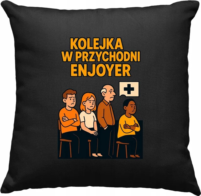 Kisvasút párna az Enjoyer rendelőben, fekete