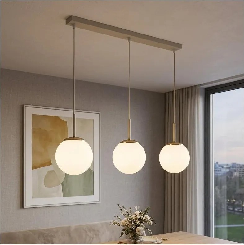 BRILAGI - MILO kábeles függőlámpa 3xE27/60W/230V bézs/arany