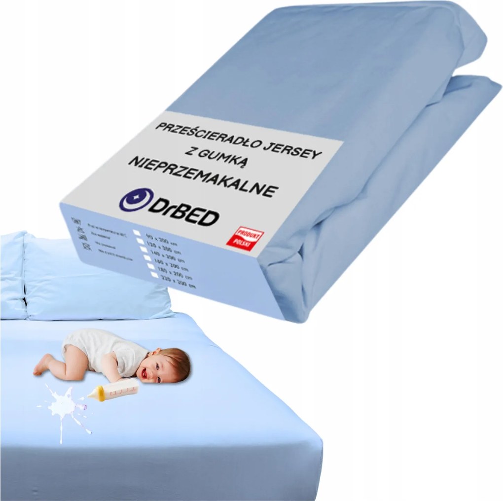 Jersey Gumis lepedő 100x200 Vízhatlan Ágyvédő
