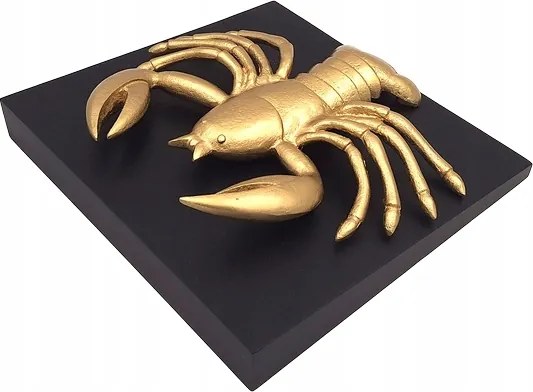 Rák arany glamour dekorációs figura