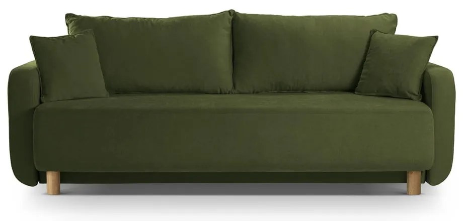 Zöld kinyitható tárolóhelyes kanapé 231 cm Elen – Micadoni