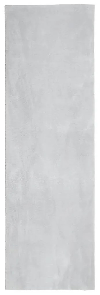 HUARTE szürke rövid szálú puha és mosható szőnyeg 80 x 250 cm