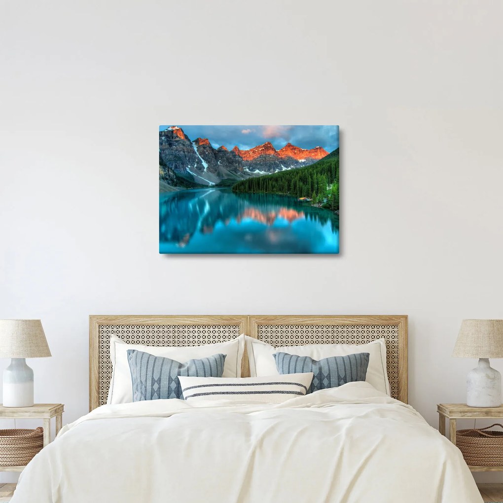 Egy türkizkék tó képe (70x50 cm)