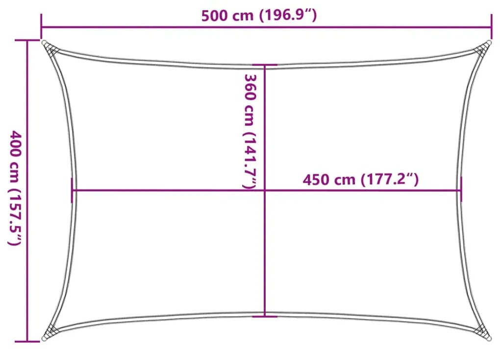 piros HDPE napvitorla 160 g/m² 4 x 5 m