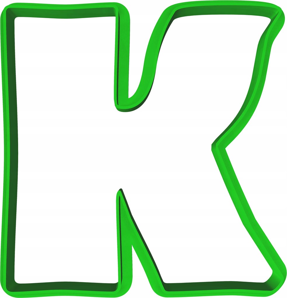 Oktató Keksz- És Mézeskalács lyukasztó K betű 8cm