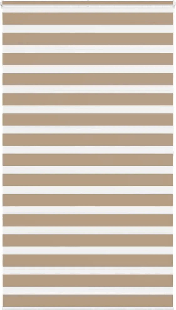 vidaXL zebrafüggönnyel homokbarna szövetszélesség 130,9 cm poliészter