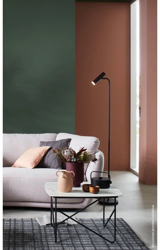 Fekete LED dimmelhető állólámpa (magasság 154 cm) Stina – Fischer &amp; Honsel