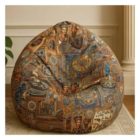 Nefertiti Egyiptom mintás XL babzsákfotel