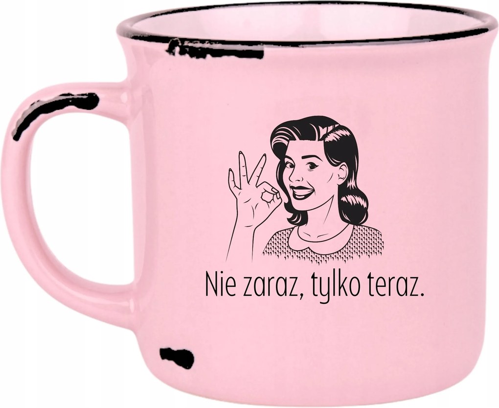 Bögre Rózsaszín Retro Ajándék Vicces Anyák Napja Nem Azonnal, Csak Most.