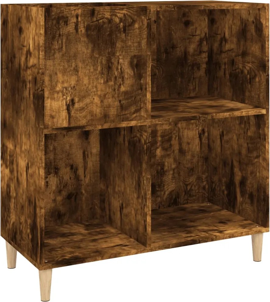 vidaXL füstös tölgy színű szerelt fa hanglemezszekrény 84,5x38x89 cm