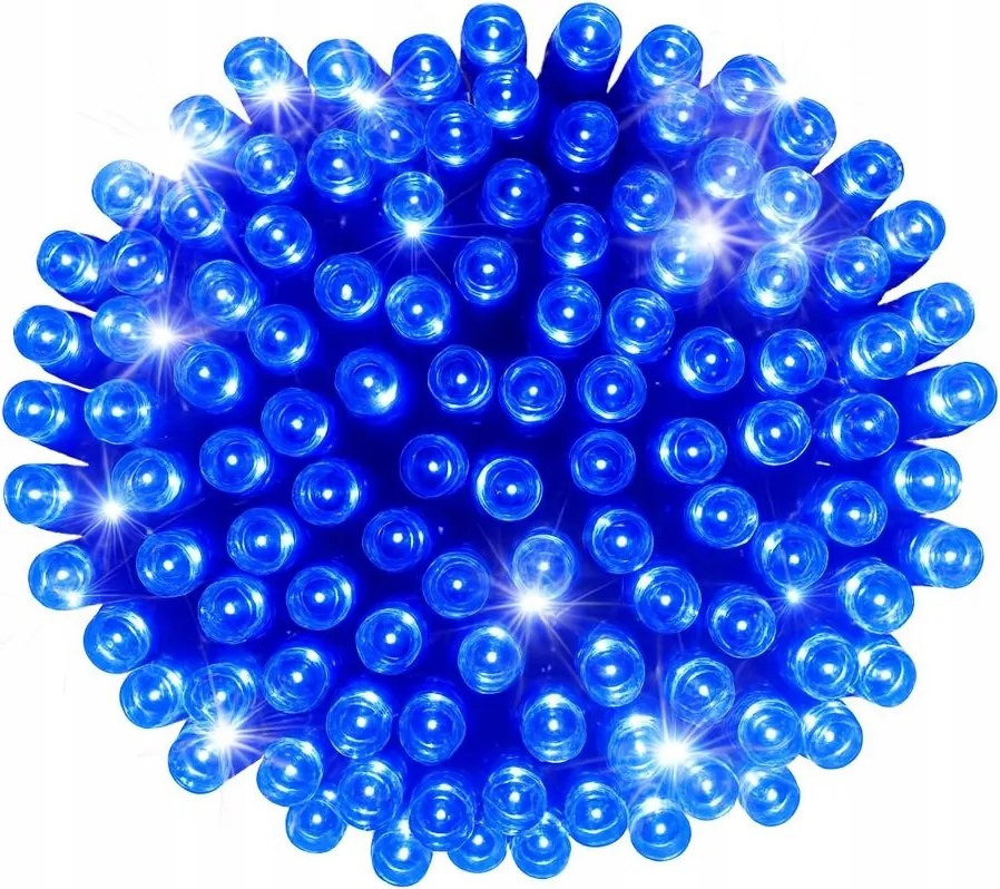 Karácsonyfa Led lámpák 21m 300 dióda Kék Fehér Flash zöld kábel