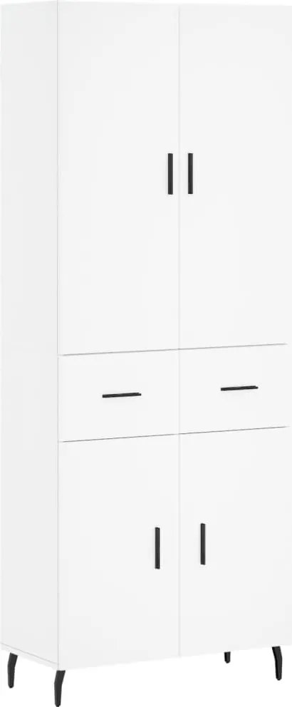 vidaXL fehér szerelt fa magasszekrény 69,5 x 34 x 180 cm