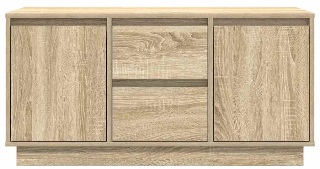 sonoma-tölgy színű TV-szekrény LED-lámpákkal 100x41x50 cm