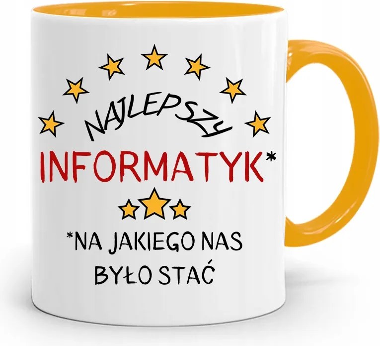 Sárga Bögre Programozó Informatika Legjobb Inf nyomtatott fotóval