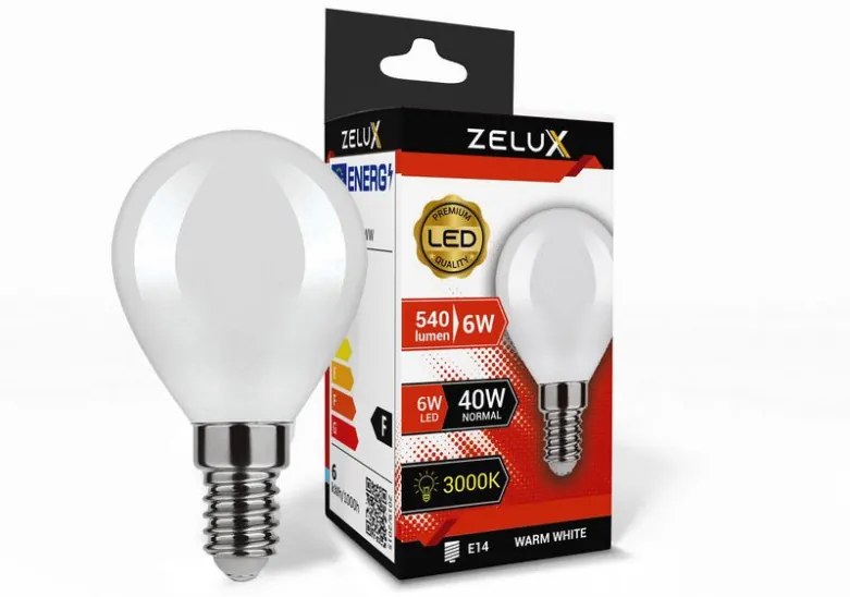 Zelux Led Mini Globe G45 6W E14 3000K Mini Gömb